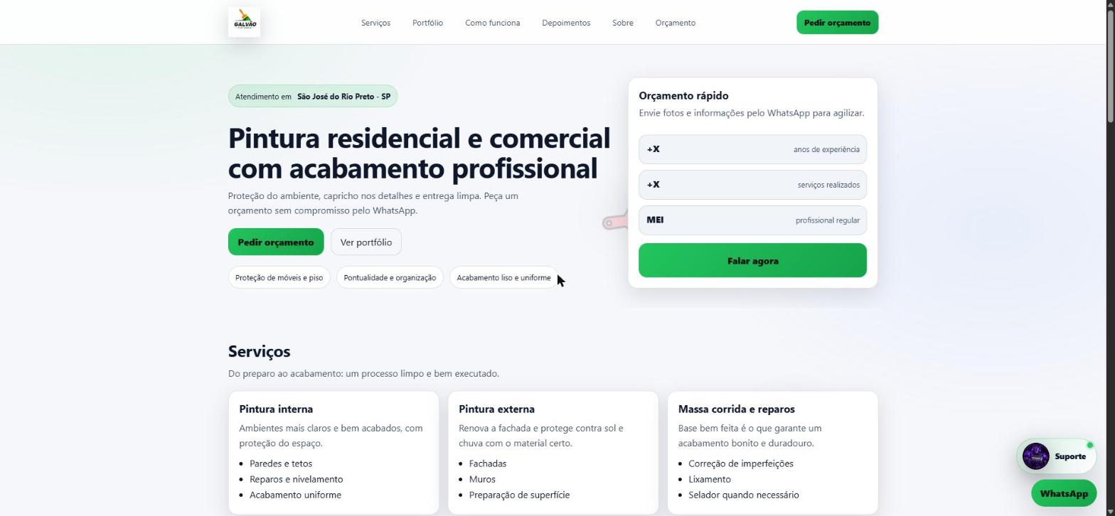 Galvão Pinturas — Landing Page profissional